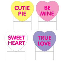 Beistle Valentine's Day Plastic Candy Heart Yard Signs