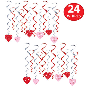 Valentine's Day Heart Whirls (24/Package)