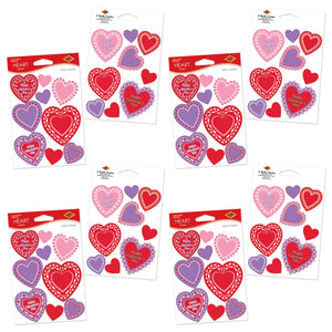 Beistle Heart Stickers (Case of 12 Sheets)