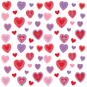 Beistle Heart Stickers (Case of 12 Sheets)