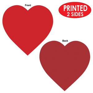 Valentines Day Party Supplies - Printed Heart Cutout