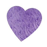 4 Inch- Valentine's Day Embossed Foil Heart Cutout - Purple