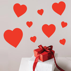 Valentine's Day Packaged Printed Heart Cutouts (9/Package)