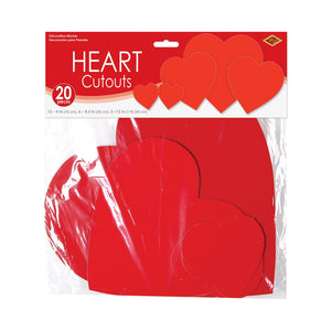 packaged Printed Heart Cutouts