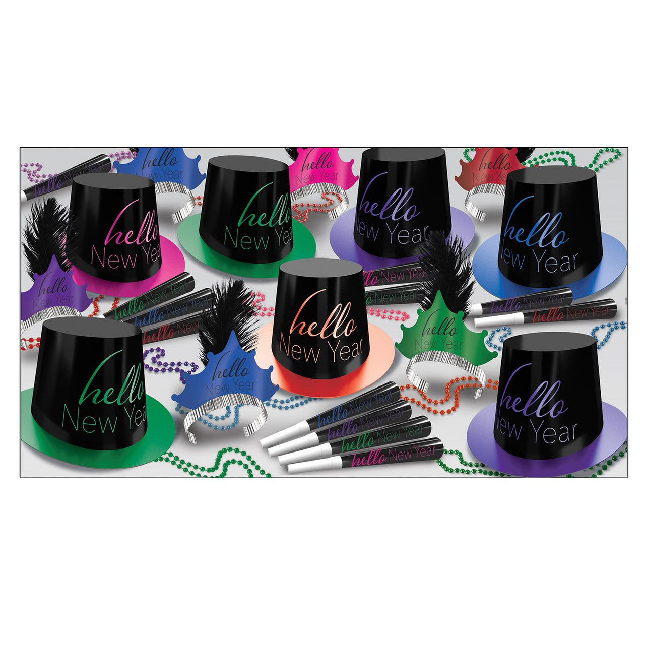 Beistle Hello New Year Party Kit for 50