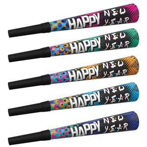 Beistle 90's Happy New Year Horns (Case of 100)
