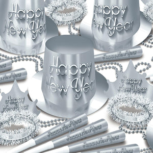 Beistle Silver New Year Assortment for 50
