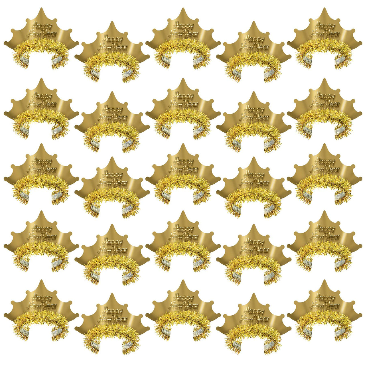 Beistle Golden New Year Tiaras (Case of 50)