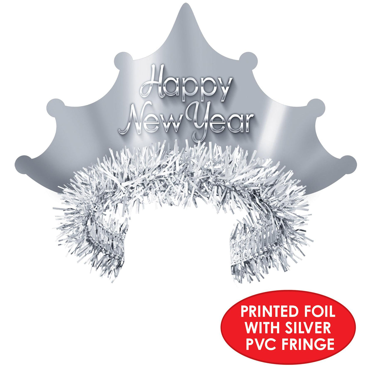 Beistle Silver New Year Tiaras (Case of 50)