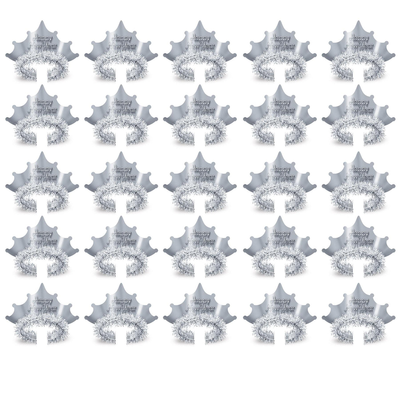 Beistle Silver New Year Tiaras (Case of 50)