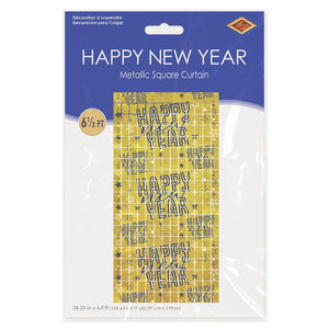 Beistle Happy New Year Metallic Square Curtain