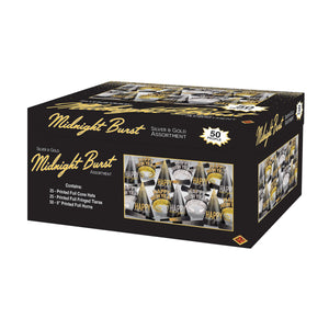 Beistle Silver & Gold Midnight Burst assorted for 50