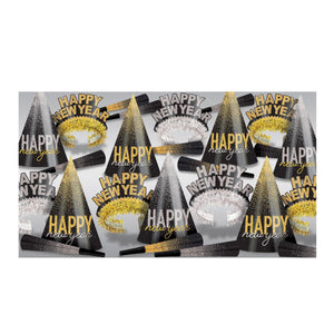 New Year's Eve Silver & Gold Midnight Burst Party Assortment for 50