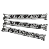 New Year's Eve Metallic Make Some Noise Party Sticks- Silver