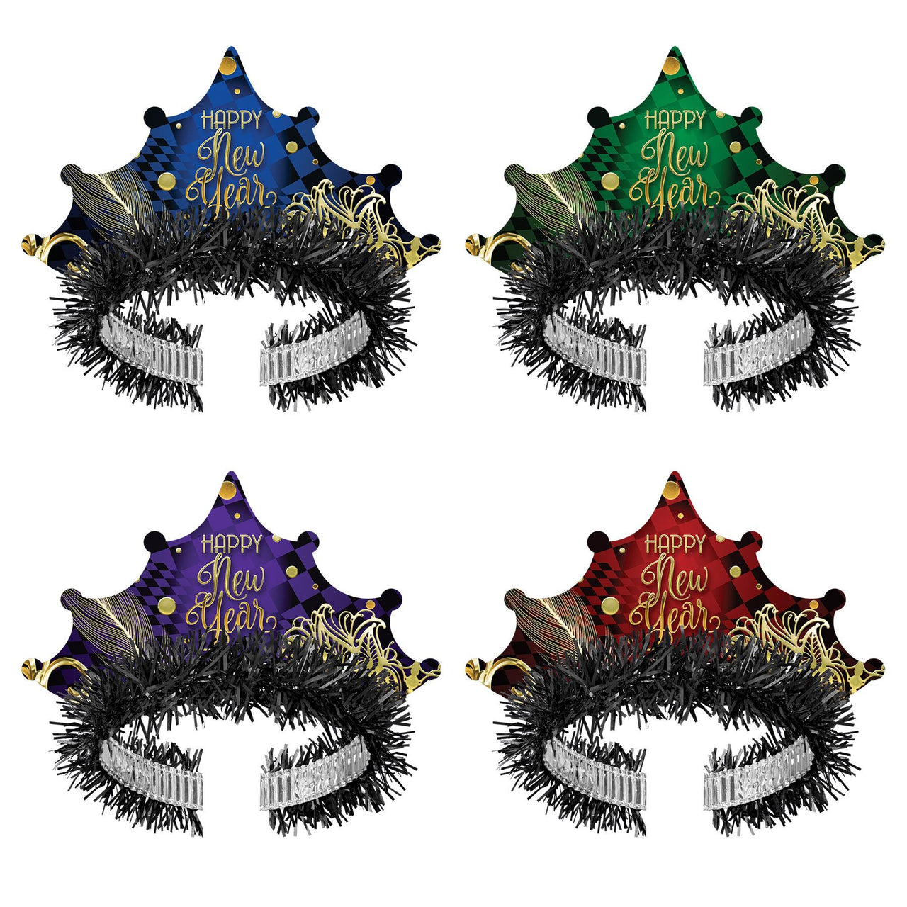 New Year's Eve Midnight Masquerade Tiaras (50 per Box)