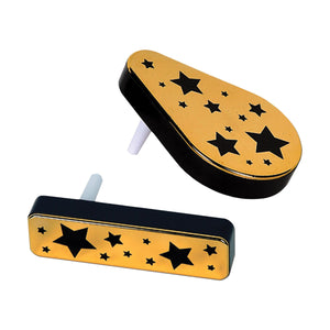 New Year's Eve Plastic Metalic Noisemakers black & gold (20/Case)