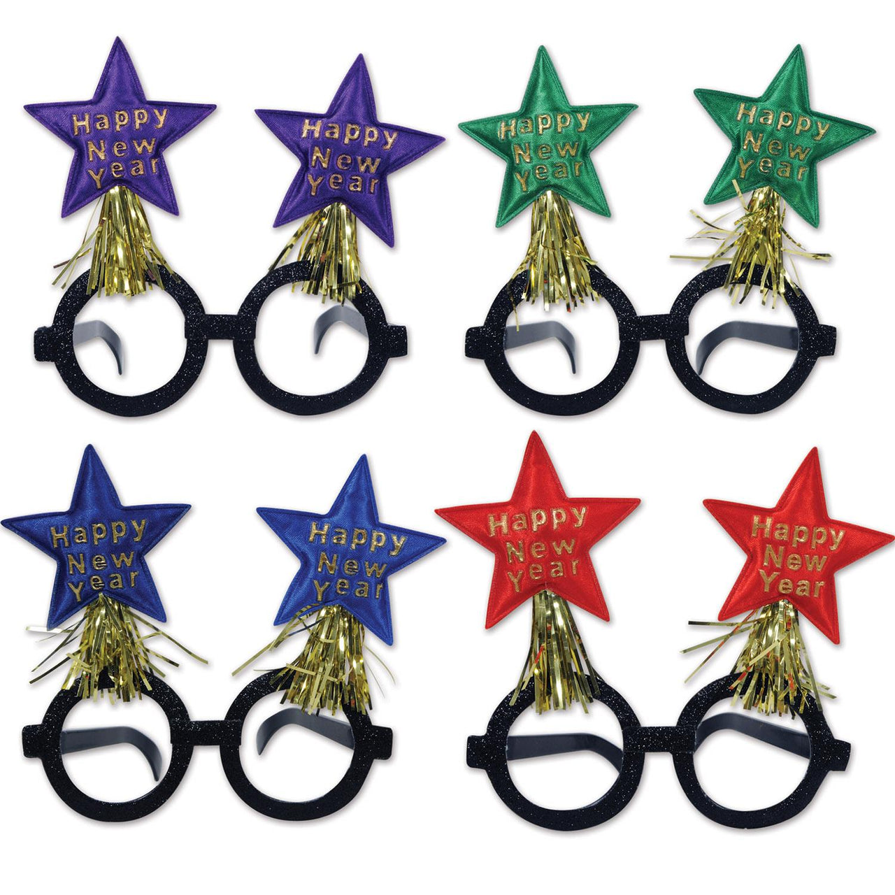 Beistle Glittered New Year Star Bopper Glasses