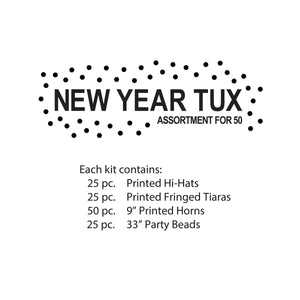 Beistle New Year Tux Party Kit for 50 People (1 Per Case) sold in bulk.
