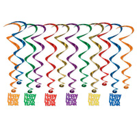 Beistle Happy New Year Whirls (12/Pkg)