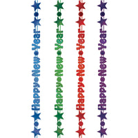 Happy New Year Bead Necklaces- Assorted Colors