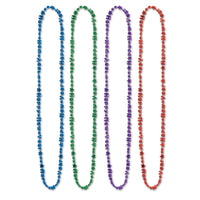 Beistle Bulk Happy New Year Bead Necklaces- Assorted Colors