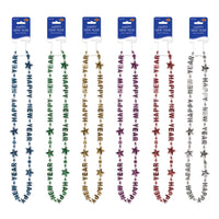 Happy New Year Bead Necklaces- Multicolor
