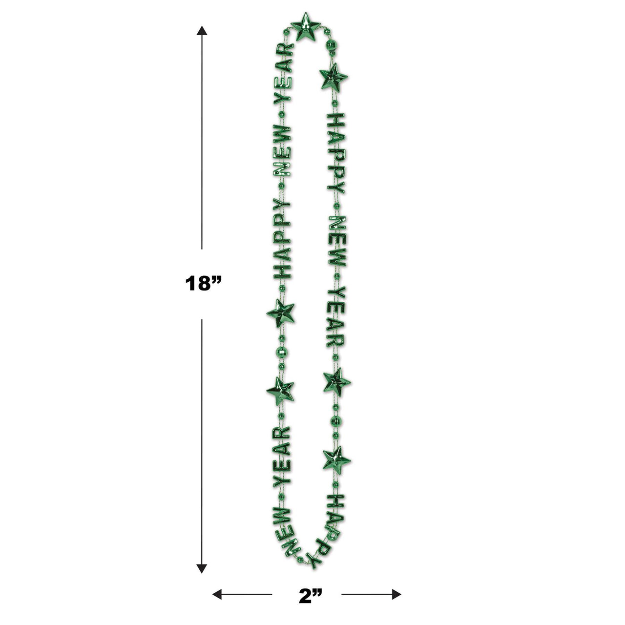 Happy New Year Bead Necklaces- Multicolor