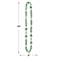 Happy New Year Bead Necklaces- Multicolor