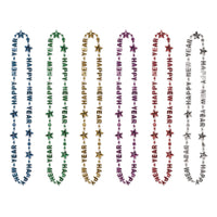 Beistle Happy New Year Bead Necklaces- Multicolor
