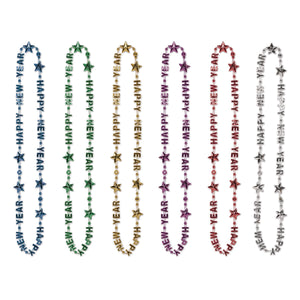 Beistle Happy New Year Bead Necklaces- Multicolor