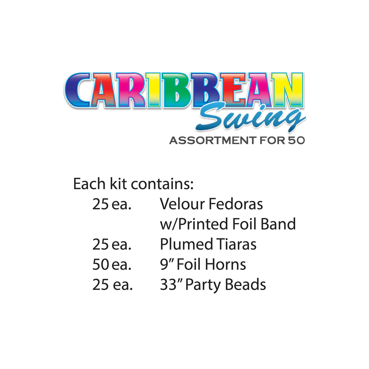 Caribbean Swing Assortment for 50 People