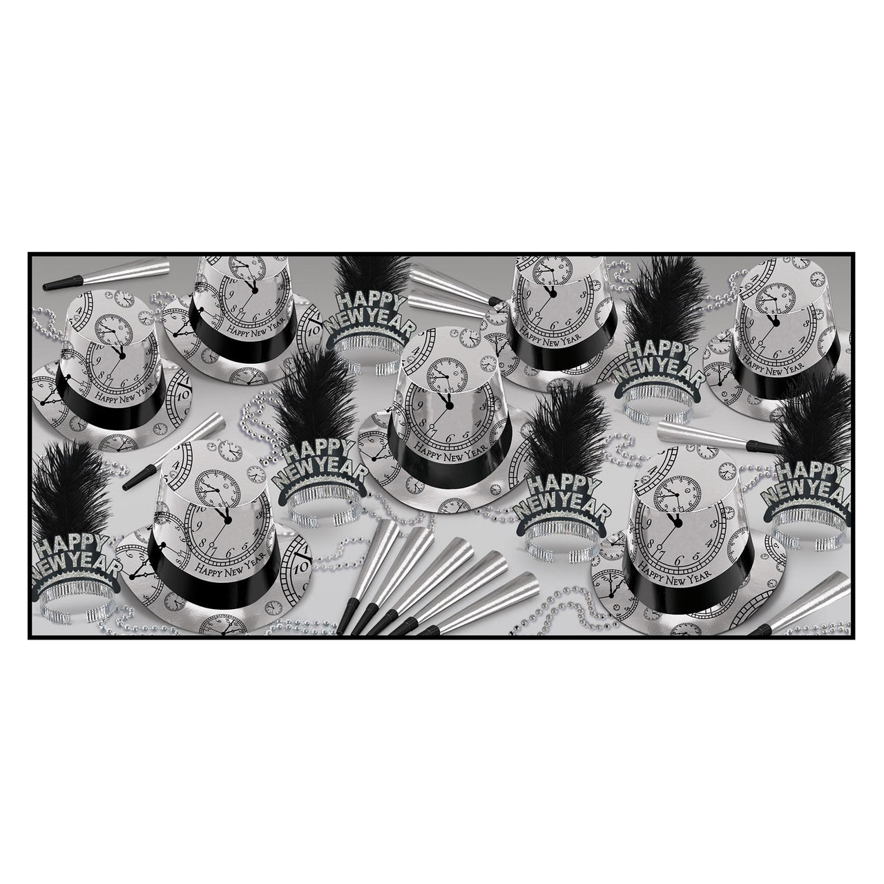 Beistle New Year's Eve Silver Times Assortment