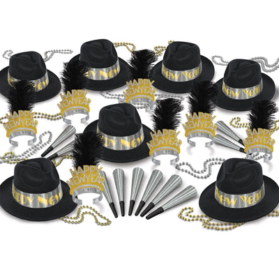 Beistle Platinum Gold New Year's Eve Party Kit for 50 People