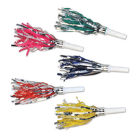 New Year's Eve Fringed Trumpet Noisemakers assorted colors (100/Case)