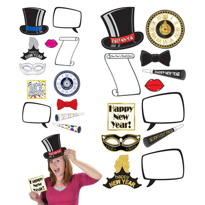 Beistle New Year Photo Fun Signs (12/Pkg)
