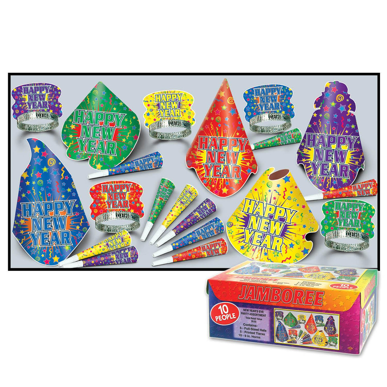 Beistle New Year's Eve Jamboree Party Kit for 10