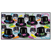 Beistle Neon Party New Year's Eve Party Kit for 50 People