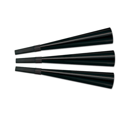Beistle New Year's Eve Packaged Foil Horns - black (15/Pkg)