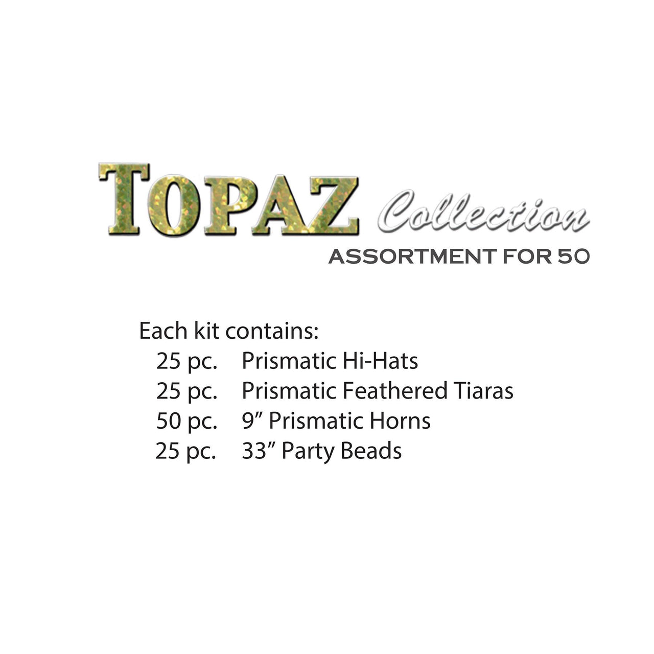 The Topaz New Year's Eve Party Kit for 50 People