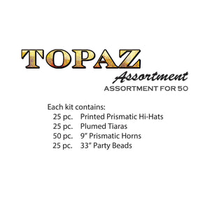New Year Topaz New Year's Eve Party Kit for 50 People