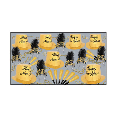 Beistle Topaz New Year's Eve Party Kit for 50 People