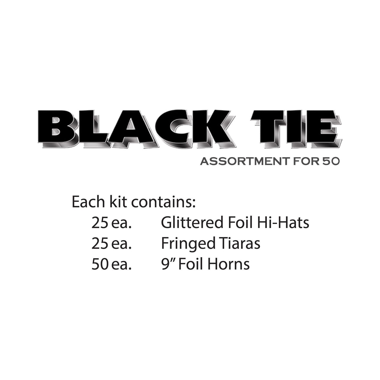 The Black Tie New Year's Eve Party Kit for 50 People