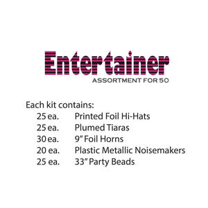 Entertainer New Year's Eve Party Kit for 50 People