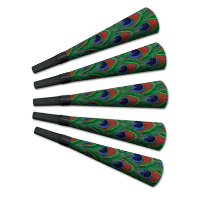Beistle Peacock Horns New Years Eve Noisemakers and Blowouts