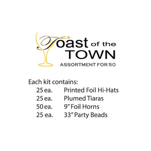 Toast Of The Town New Year's Eve Party Kit for 50 People