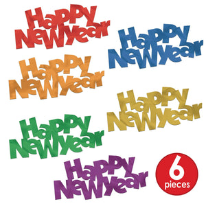 Bulk Multi-Color Jumbo Happy New Year Confetti (12 Pkgs Per Case) by Beistle
