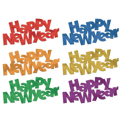 Multi-Color Jumbo Happy New Year Confetti (12 Packages)