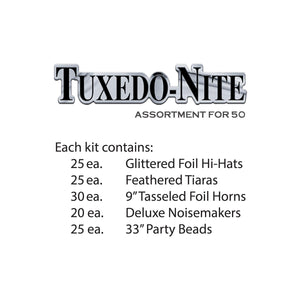 Tuxedo-Nite New Year's Eve Party Kit for 50 People