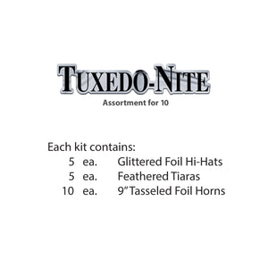 Tuxedo-Nite New Year's Eve Party Kit for 10 People