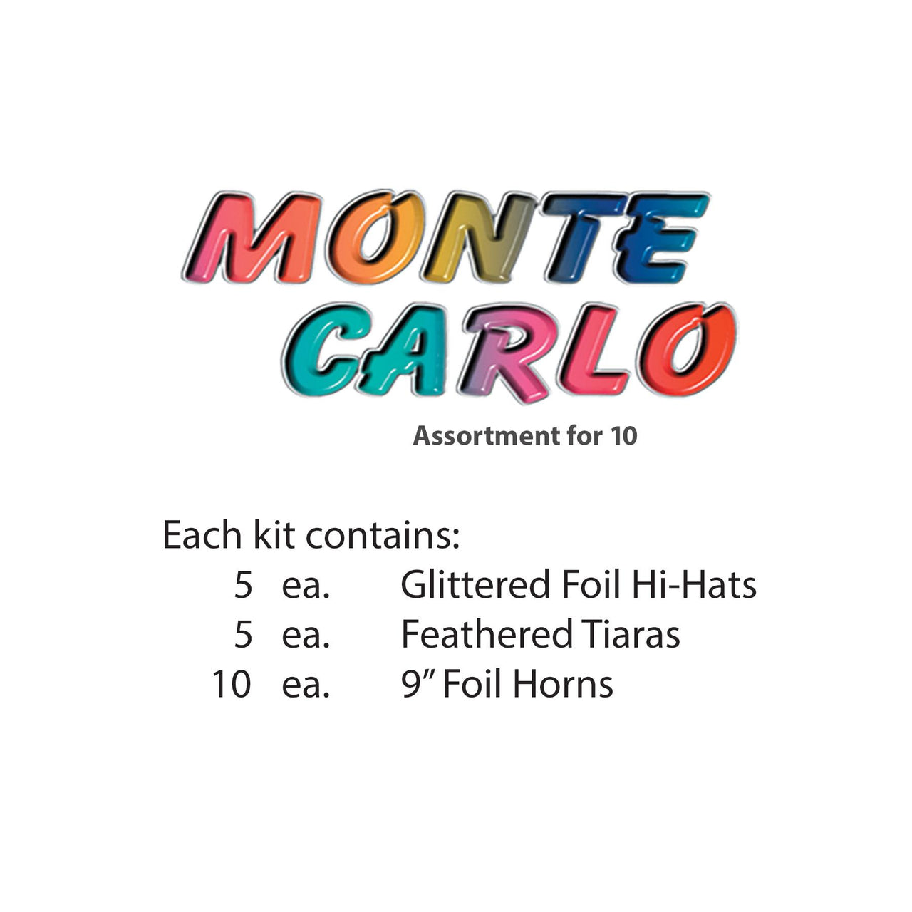 The Monte Carlo New Year's Eve Party Kit for 10 People